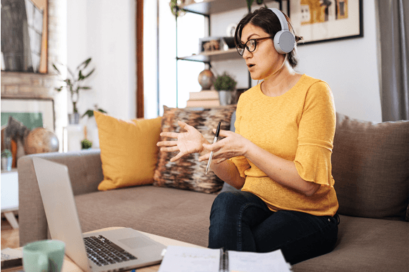 woman working